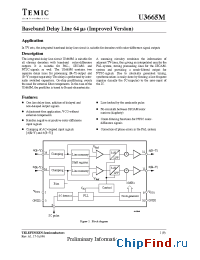 Datasheet U3665M-MDP manufacturer TEMIC