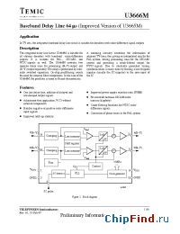 Datasheet U3666M manufacturer TEMIC