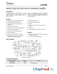 Datasheet U4050B-AFL manufacturer TEMIC