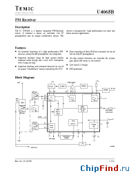 Datasheet U4065B-AFLG3 manufacturer TEMIC
