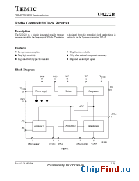 Datasheet U4222B-CFPG1 manufacturer TEMIC