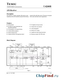 Datasheet U4240B-AFS manufacturer TEMIC