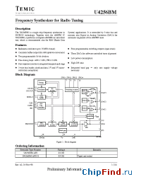 Datasheet U4256BM manufacturer TEMIC