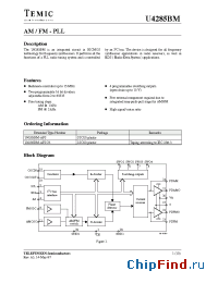 Datasheet U4285BM-AFS manufacturer TEMIC