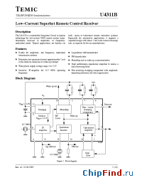 Datasheet U4311B-CFL manufacturer TEMIC