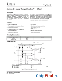 Datasheet U4791B-FP manufacturer TEMIC