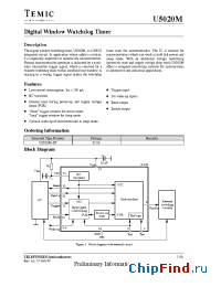Datasheet U5020M manufacturer TEMIC