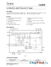 Datasheet U6205B manufacturer TEMIC