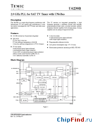 Datasheet U6239B-AFPG3 manufacturer TEMIC