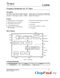Datasheet U6359B-BFLG3 manufacturer TEMIC