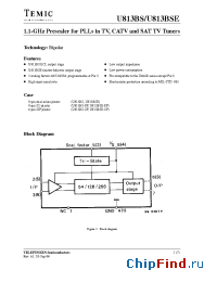 Datasheet U813BS-SP manufacturer TEMIC