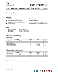 Datasheet U833BS-SP manufacturer TEMIC