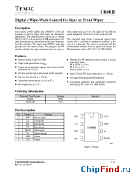 Datasheet U840B manufacturer TEMIC