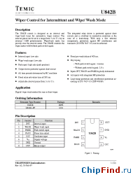 Datasheet U842B manufacturer TEMIC