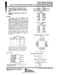 Datasheet 74H74 manufacturer TI