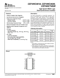 Datasheet 74HCT4520 manufacturer TI