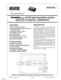 Datasheet ADS1250U/1K manufacturer TI