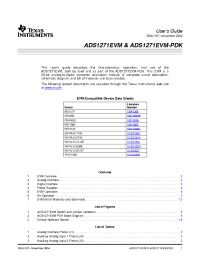 Datasheet ADS1271EVM-PDK manufacturer TI