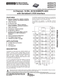 Datasheet ADS5276IPFP manufacturer TI