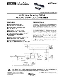 Datasheet ADS7804U/1K manufacturer TI