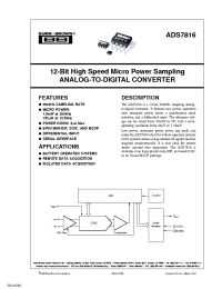 Datasheet ADS7816PC manufacturer TI