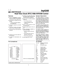 Datasheet BQ4285S-SB2 manufacturer TI
