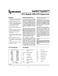 Datasheet BQ4847 manufacturer TI