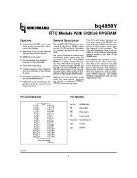 Datasheet BQ4850Y manufacturer TI