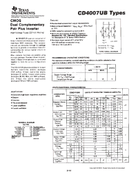 Datasheet CD4007UB manufacturer TI