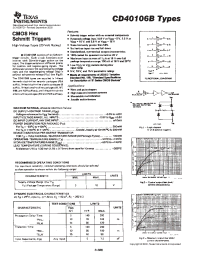 Datasheet CD40106BF manufacturer TI