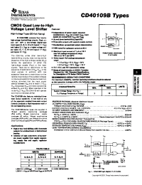 Datasheet CD40109BE manufacturer TI