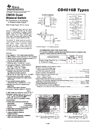 Datasheet CD4016BE manufacturer TI