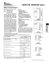 Datasheet CD4017BF3A manufacturer TI