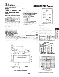 Datasheet CD40257BF3A manufacturer TI