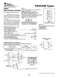 Datasheet CD4030BNSRE4 manufacturer TI