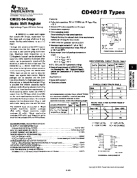Datasheet CD4031BPWR manufacturer TI