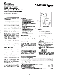 Datasheet CD4034B manufacturer TI