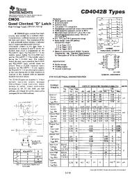 Datasheet CD4042BD manufacturer TI