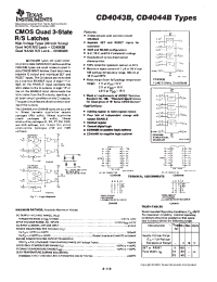 Datasheet CD4043B manufacturer TI