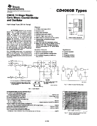 Datasheet CD4060 manufacturer TI
