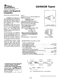 Datasheet CD4063BE manufacturer TI