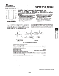 Datasheet CD4504BF3A manufacturer TI