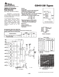 Datasheet CD4512BE manufacturer TI