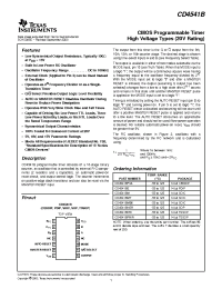 Datasheet CD4541BF3A manufacturer TI