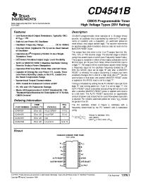 Datasheet CD4541BH manufacturer TI