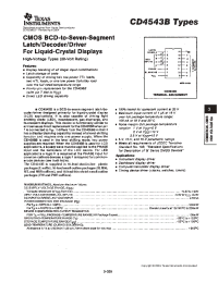 Datasheet CD4543BME4 manufacturer TI