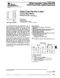 Datasheet CD54ACT574F3A manufacturer TI