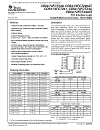 Datasheet CD54FCT244 manufacturer TI