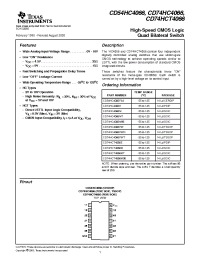 Datasheet CD54HC4066 manufacturer TI