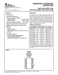 Datasheet CD54HC597 manufacturer TI